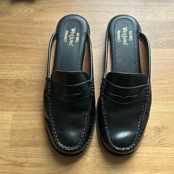G.H. Bass Weejuns Black Loafer Mules Women’s Size 7 - Picture 1 of 5